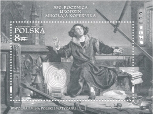 Fi. 5287 550. rocznica urodzin Mikołaja Kopernika - czarnodruk 