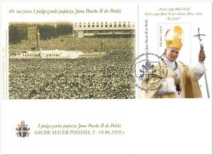 Fi. 4975 - FDC - 40. rocznica I pielgrzymki papieża Jana Pawła II do Polski