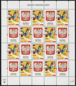 Fi. 3955 - Droga do Zjednoczonej Europy - górny margines perforowany