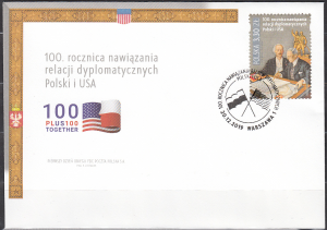 Fi. 5030 FDC 100. rocznica nawiązania relacji dyplomatycznych Polski i USA