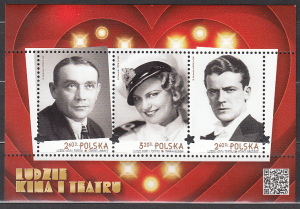Fi. 4880 - 4882 blok 321 Ludzie kina i teatru  