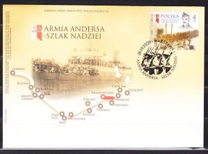 Fi. 5098 FDC Armia Andersa - Szlak Nadziei 