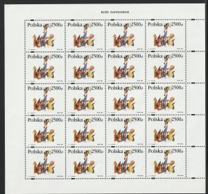 Fi. 3368 Boże Narodzenie 1994 - lewy margines nieperforowany 