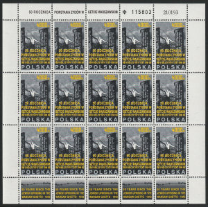 Fi. 3296 - 50. rocznica Powstania Żydów w Getcie Warszawskim